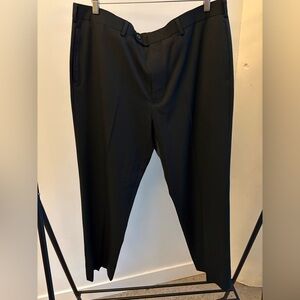 Brooks Brothers Madison Fit Dress Pants Flat Front 100% Wool Dark Blue 40/30